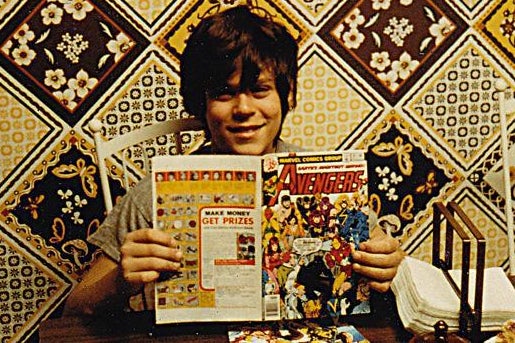 The author as a young comic book enthusiast